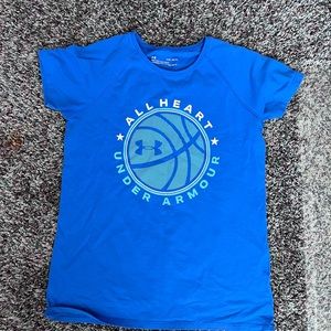 Blue, youth girls basketball shirt
